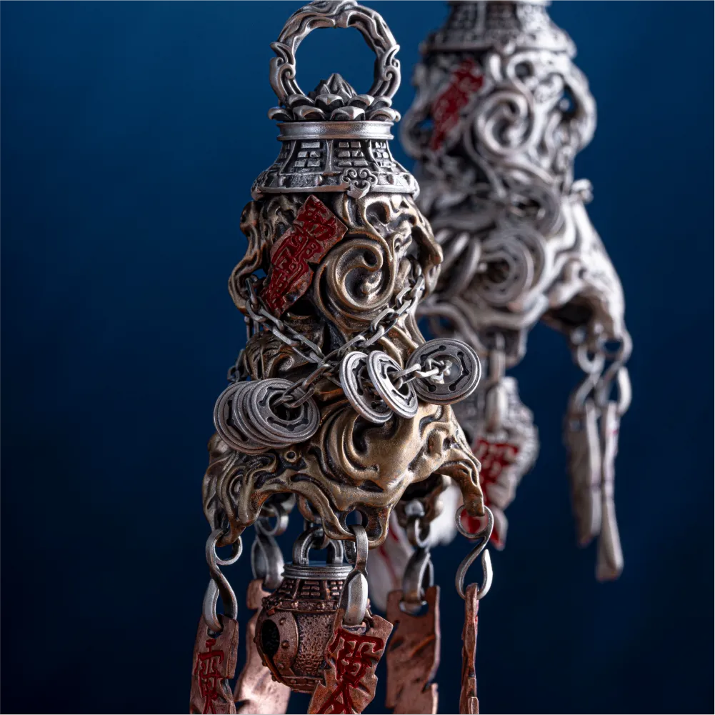 Customized Ox.Silver With Copper Stormroot Dao Bell Details 05