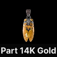 Cicada Pendant Part 14K Gold