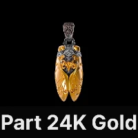 Cicada Pendant Part 24K Gold