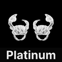 Crab Earrings Platinum