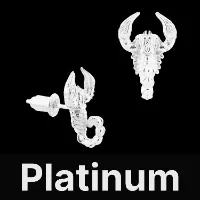 Scorpion Earrings Platinum