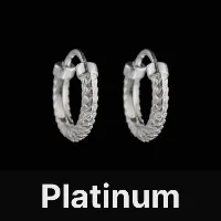 Snake Skin Earrings Platinum