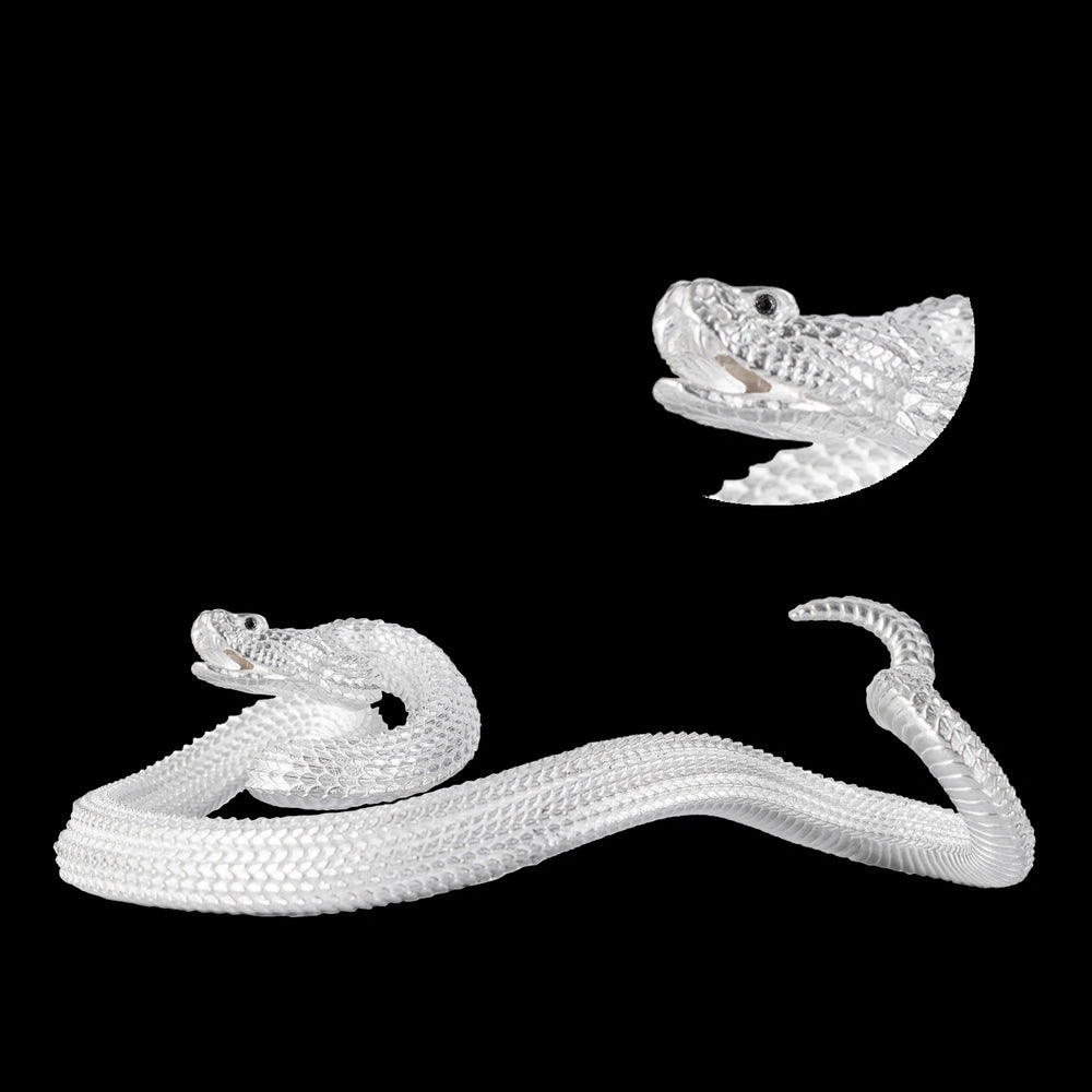 Stylized Rattlesnake Rattle Metal Custom Rattle Snake Pen Holder | Silver Desk Decoration – COPPERTIST.WU