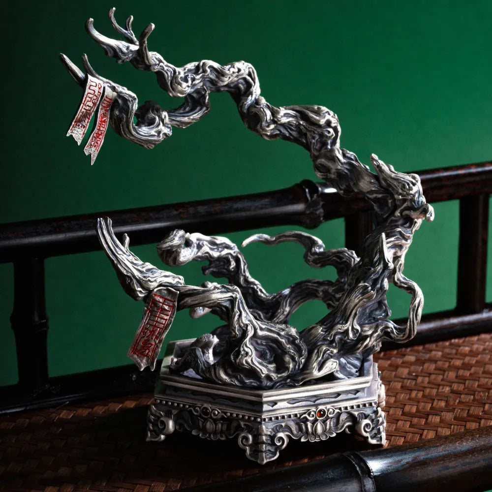 Customized Silve Dragon Spine Blade Gourd Stand Details02