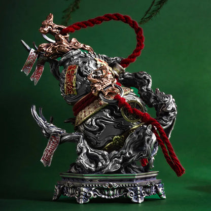 Customized Silve Dragon Spine Blade Gourd Stand Details03