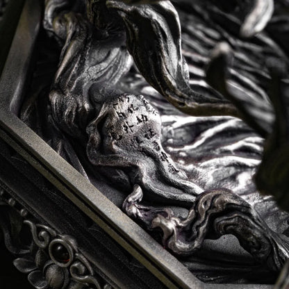 Customized Silve Dragon Spine Blade Gourd Stand Details06