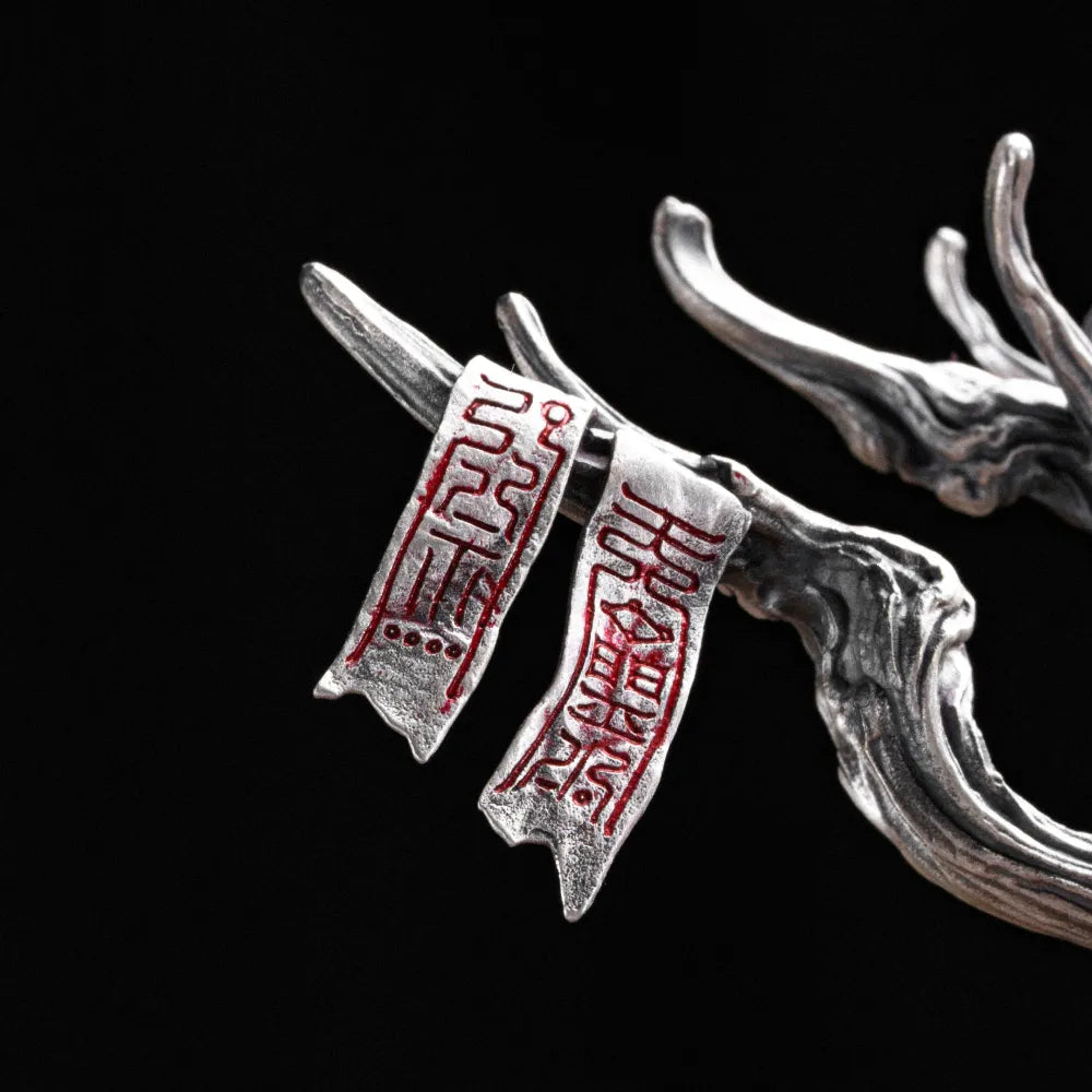 Customized Silve Dragon Spine Blade Gourd Stand Details07