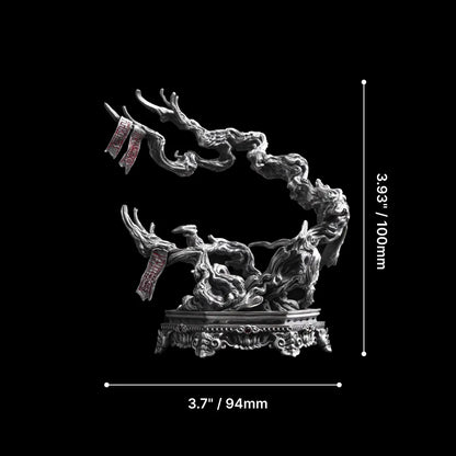 Customized Silve Dragon Spine Blade Gourd Stand Parameter