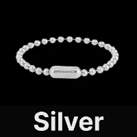 Snake Scale Ball Chain Bracelet - 4mm Silver