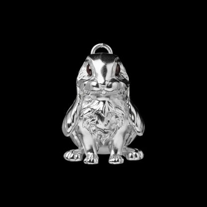 Customized Silver Bunny Bell Details 01