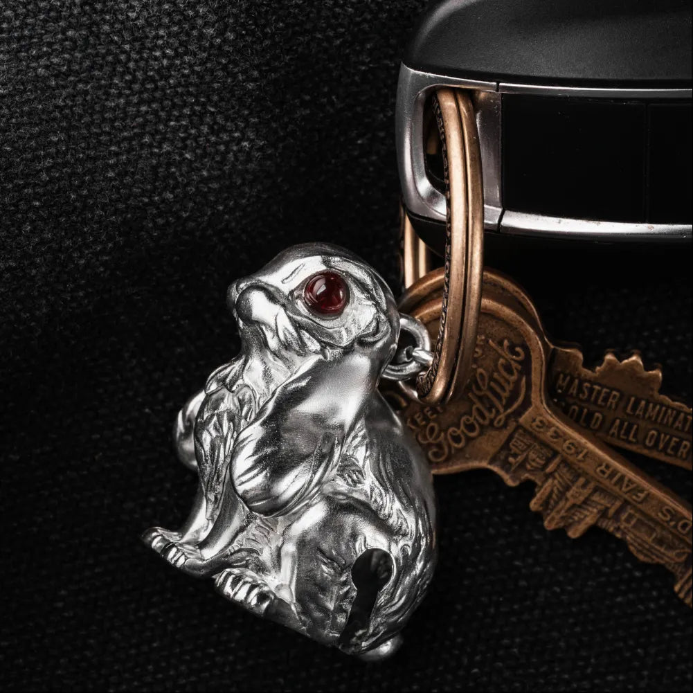 Customized Silver Bunny Bell Details 03