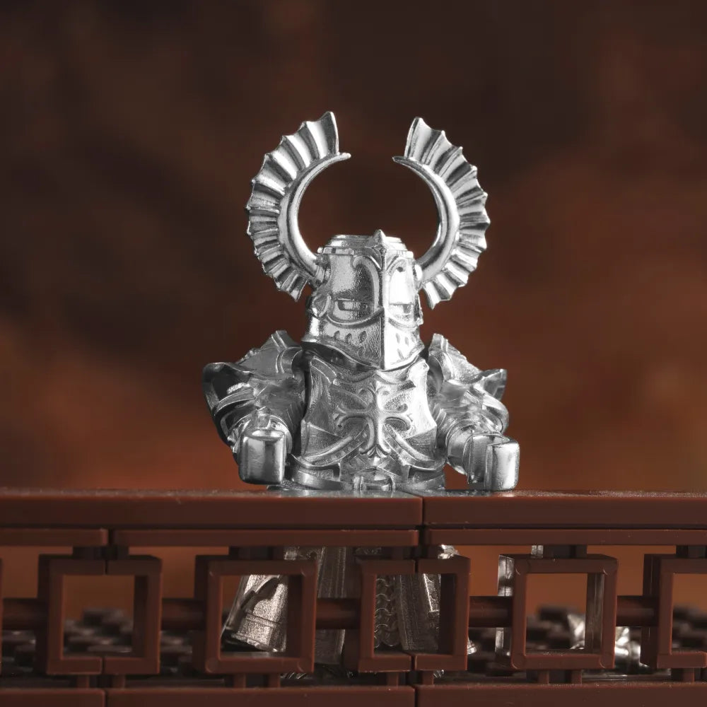 Customized Silver Crusader Figurine Details07