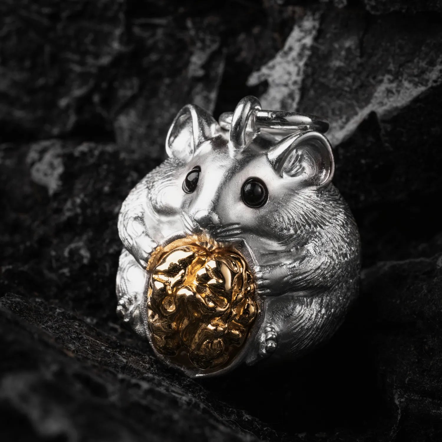 Customized Silver Hamster Bell Details05