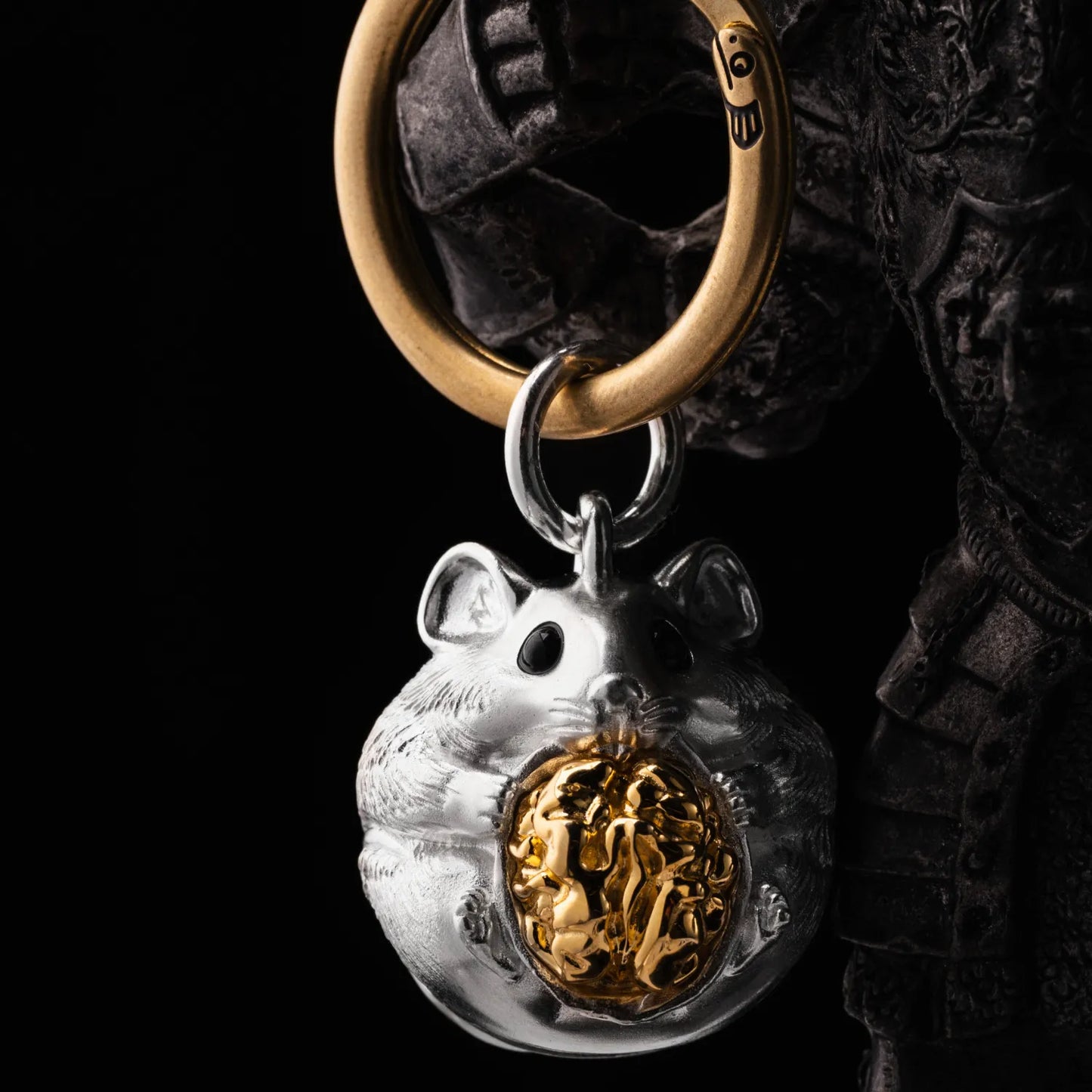 Customized Silver Hamster Bell Details06