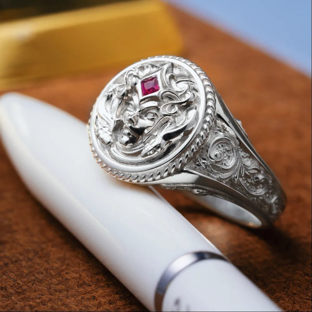 Medusa Signet Ring