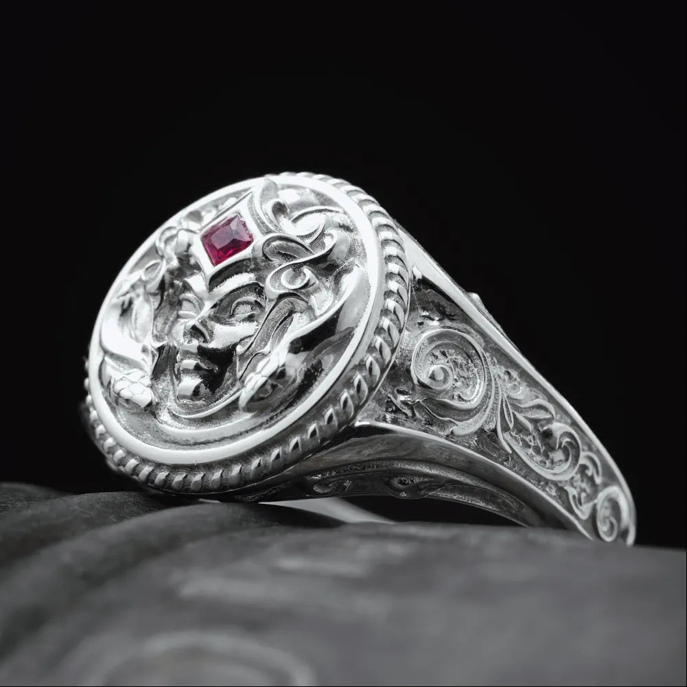 Medusa Signet Ring