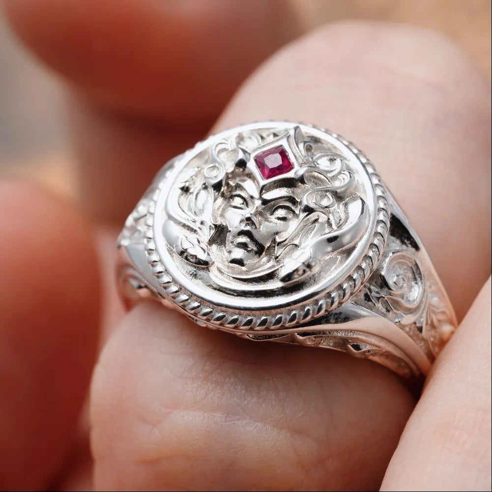 Medusa Signet Ring