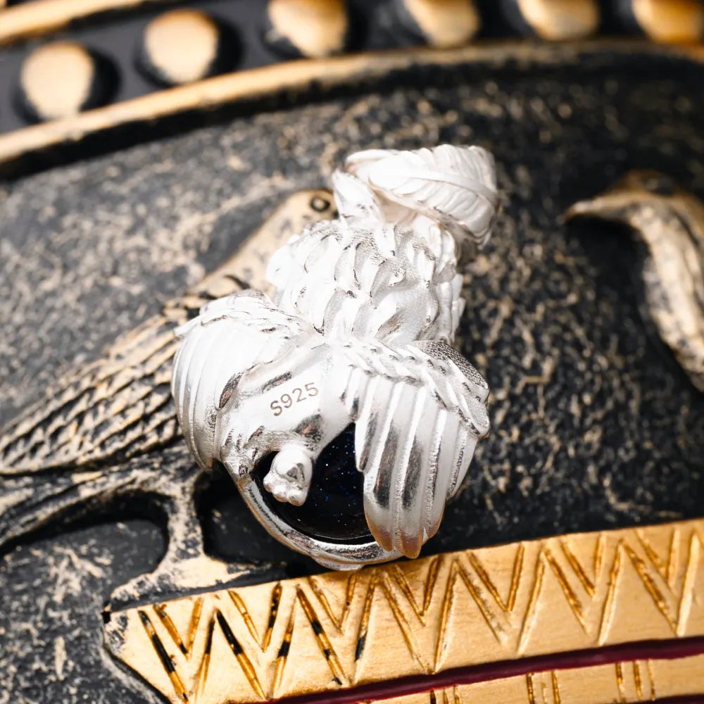 Customized Silver Mini Griffin Pendant Details 04