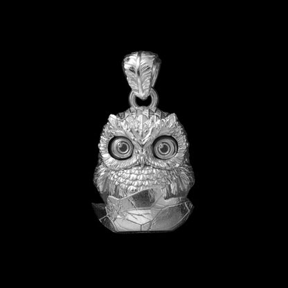 Customized Silver Owl Fidget Pendant 01