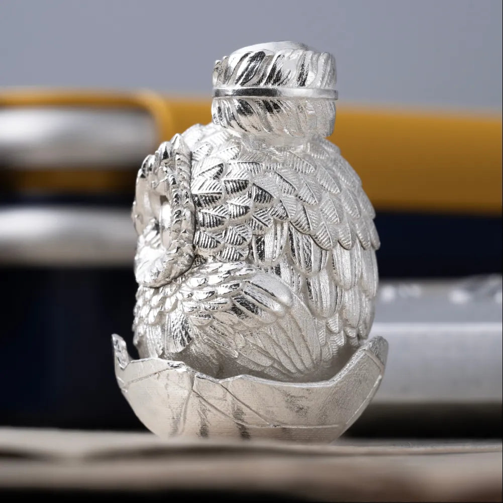 Customized Silver Owl Fidget Pendant 03