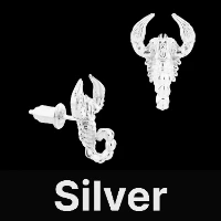 Scorpion Earrings Silver