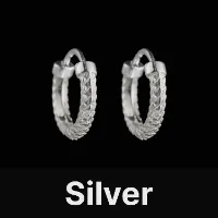 Snake Skin Earrings Silver