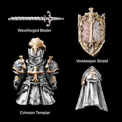 Customized Silver With 14K Gold Crimson Templar Option Details 02