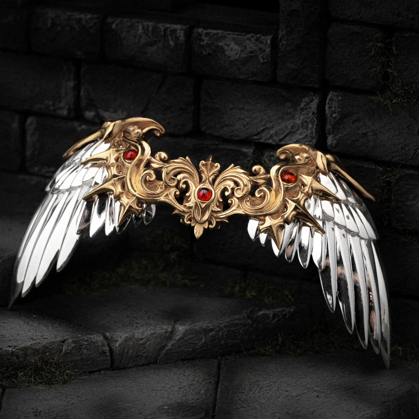 Customized Silver With 14K Gold Heaven_s Mantle Details 03