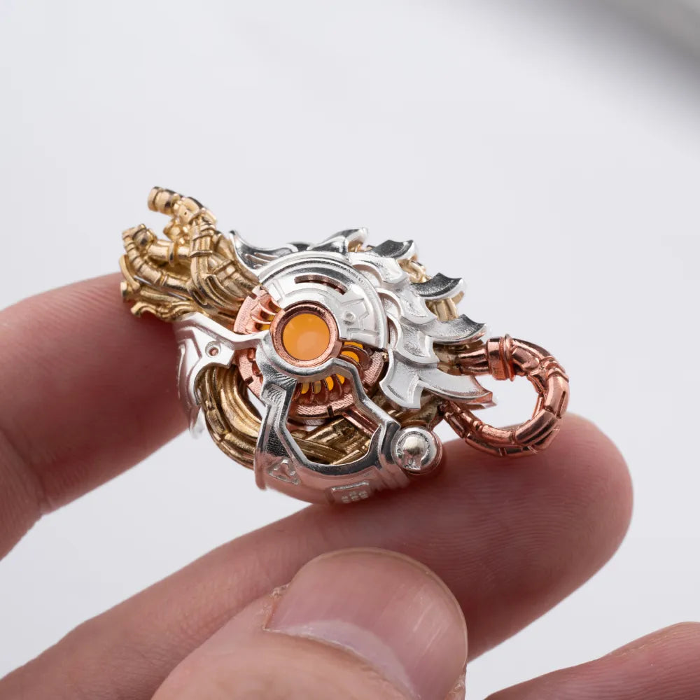 Customized Silver With Brass With Copper Steampunk Nautilus Pendant details 03