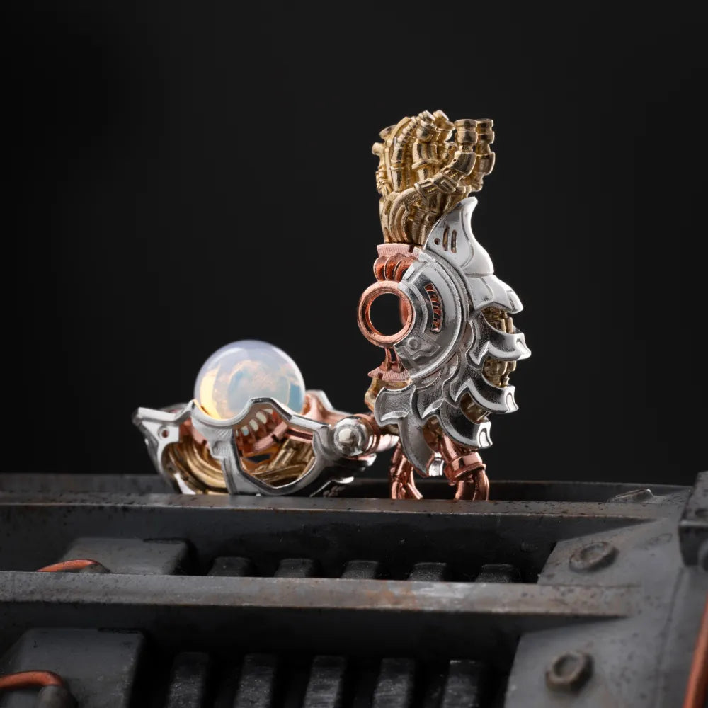 Customized Silver With Brass With Copper Steampunk Nautilus Pendant details 04