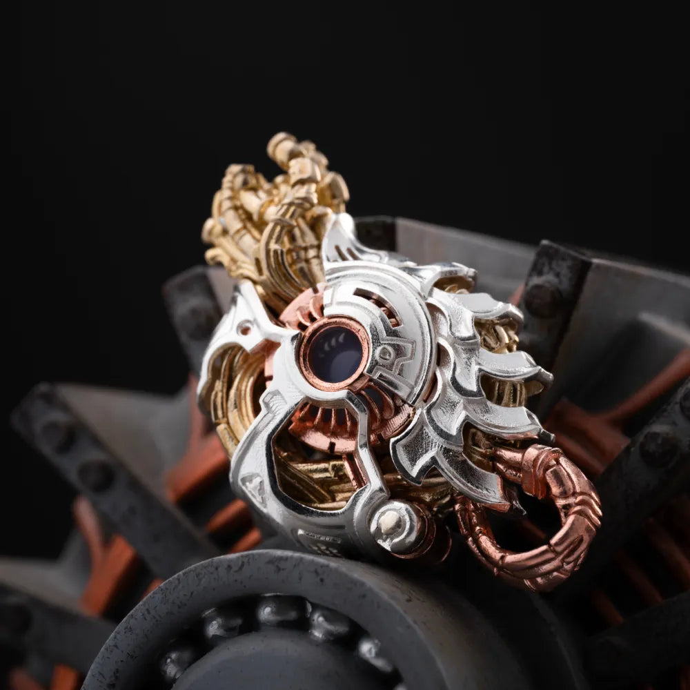 Customized Silver With Brass With Copper Steampunk Nautilus Pendant details 07