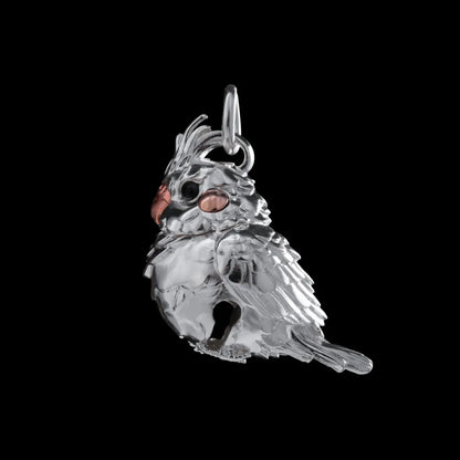 Customized Silver With Copper Cockatiel Bell Option 01