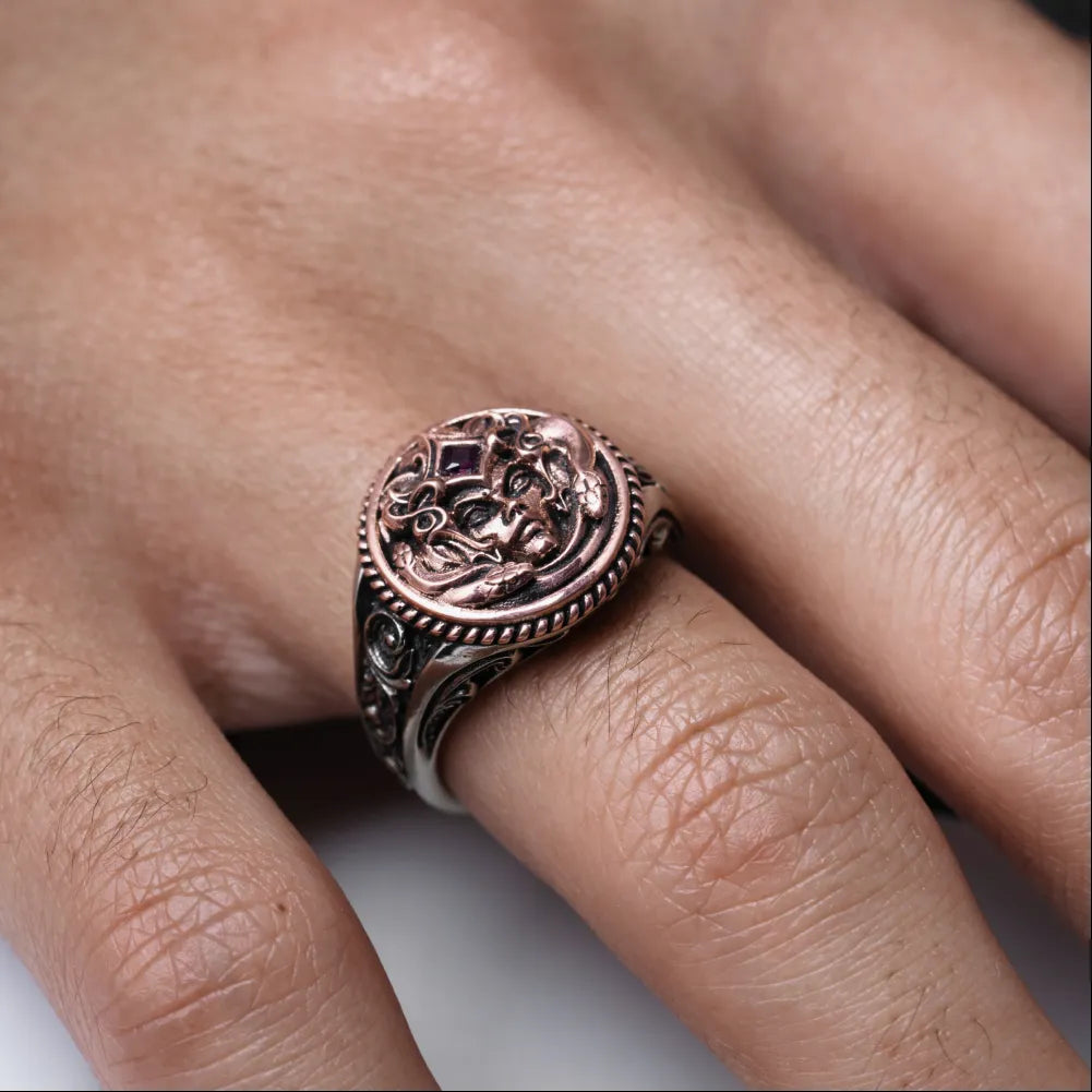Medusa Signet Ring