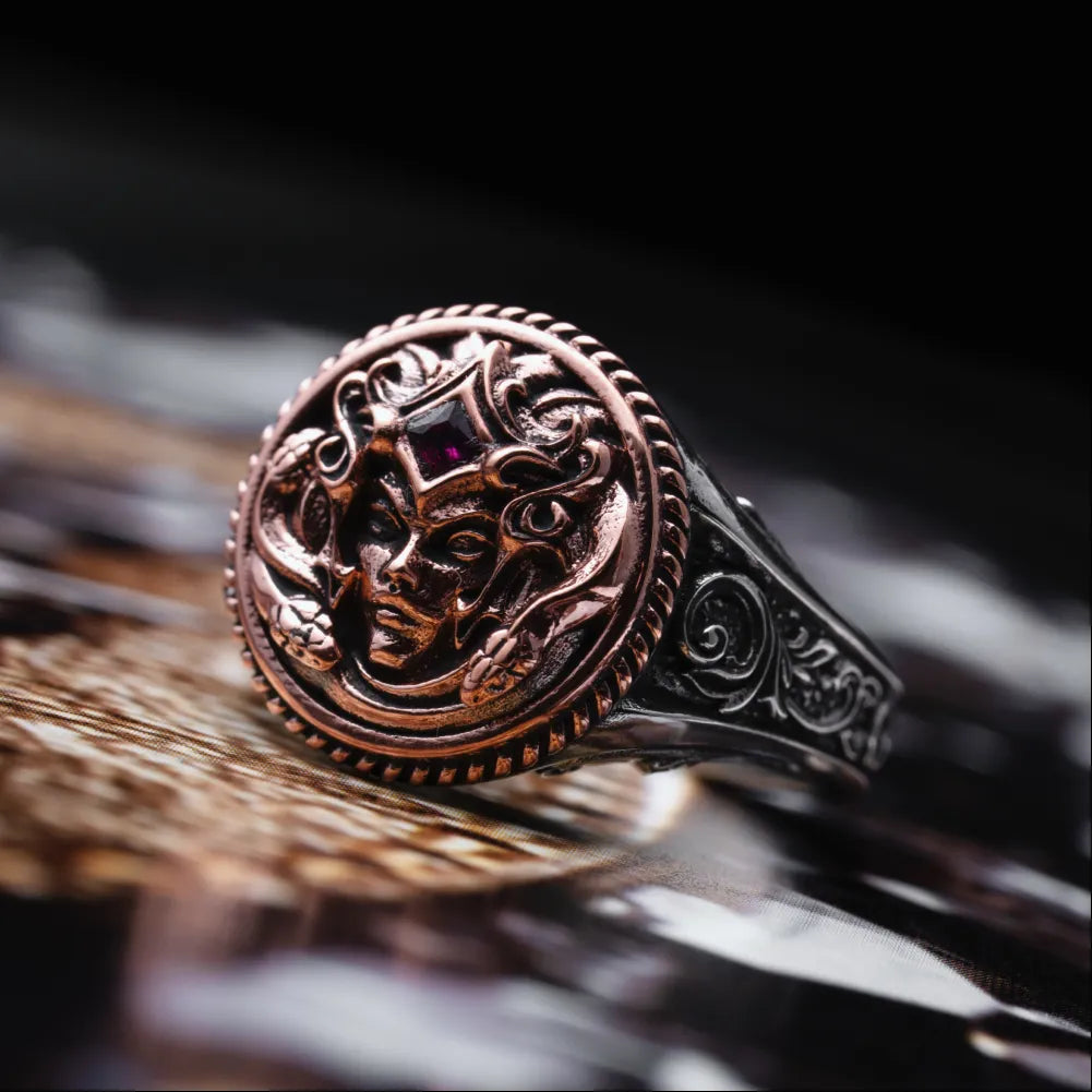 Medusa Signet Ring