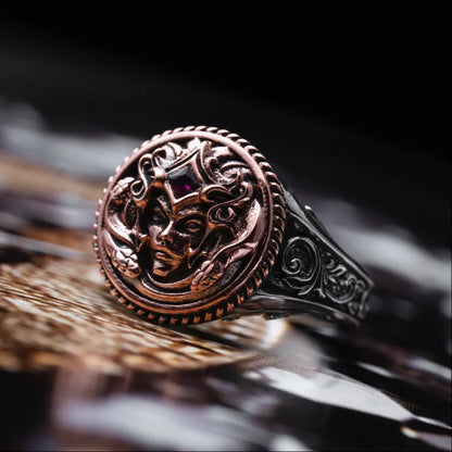 Medusa Signet Ring