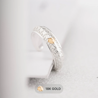 Customized Silver Dragon Scale Ring Details 02