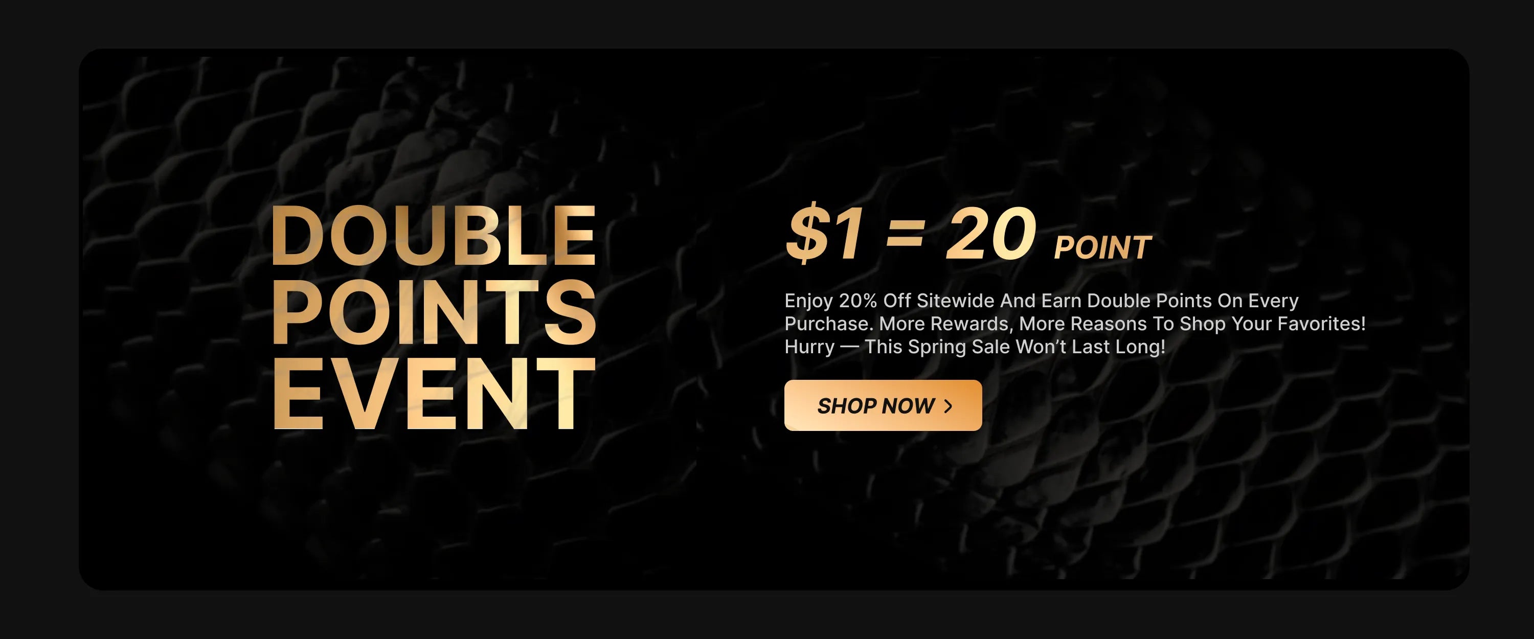 Double Point Event banner