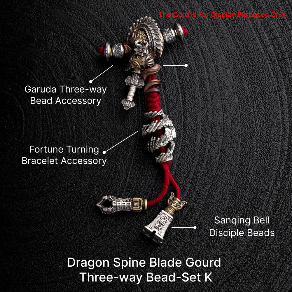 Dragon Spine Blade Gourd Three-way Bead SKU 05