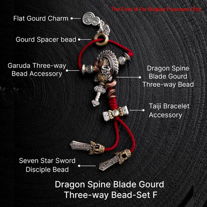 Dragon Spine Blade Gourd Three-way Bead SKU 08