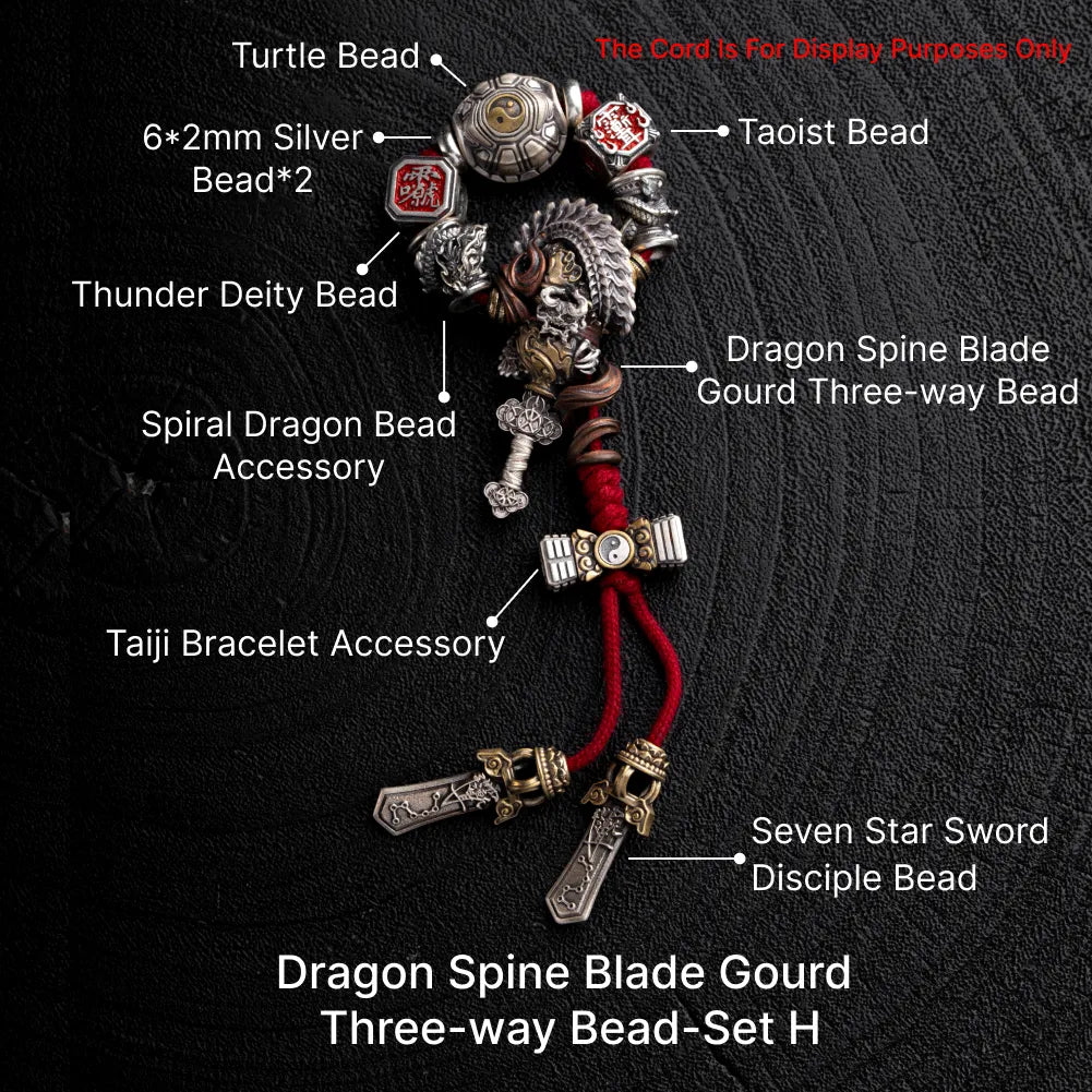 Dragon Spine Blade Gourd Three-way Bead SKU 11
