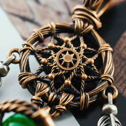 Brass Dreamcatcher Pendant Detail 06
