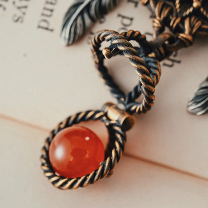 Brass Dreamcatcher Pendant Detail 05