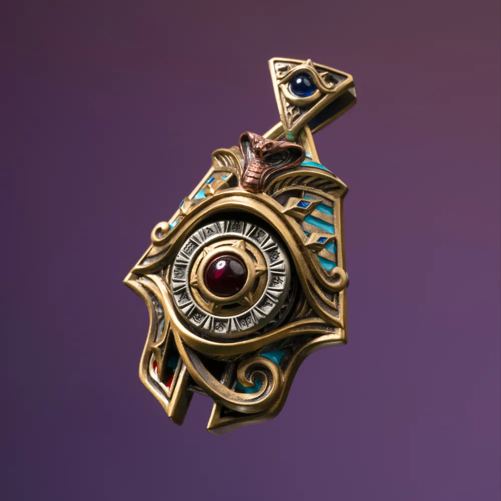 Eye of Horus Spinner Pendant V27 Details 01