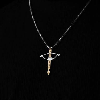 Gold Arrow Pendant Details 08