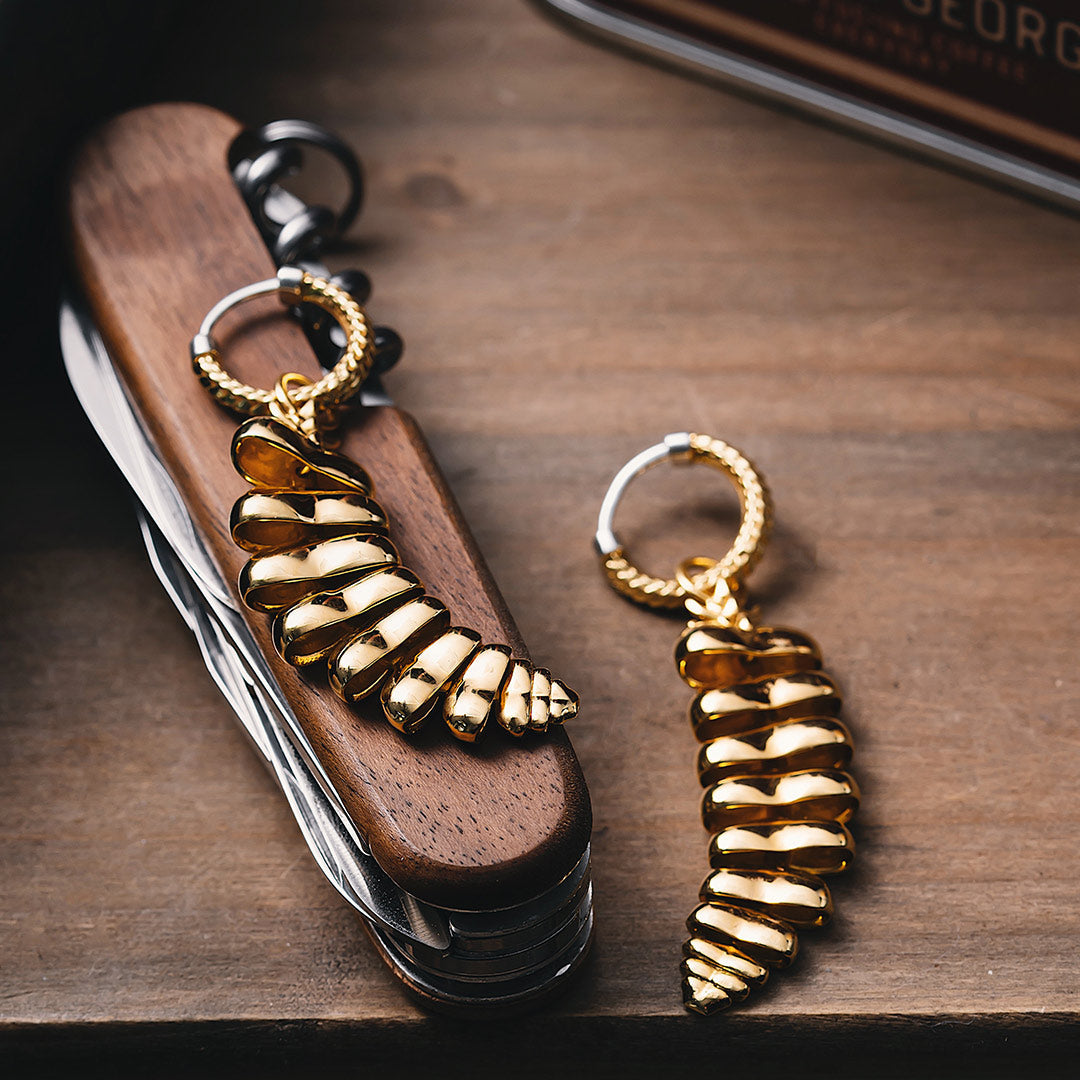 Gold Vermeil Rattlesnake Tail Earrings 6