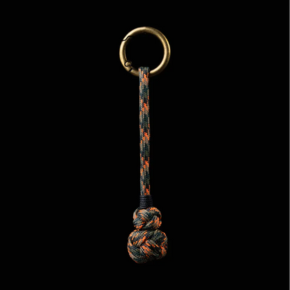 Gourd Version Brass Paracord Braided Keychain Assault Camo