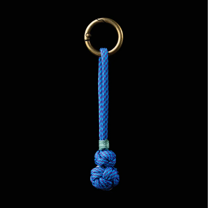 Gourd Version Brass Paracord Braided Keychain BlueViolet Twist