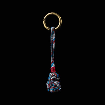 Gourd Version Brass Paracord Braided Keychain Captain Blue