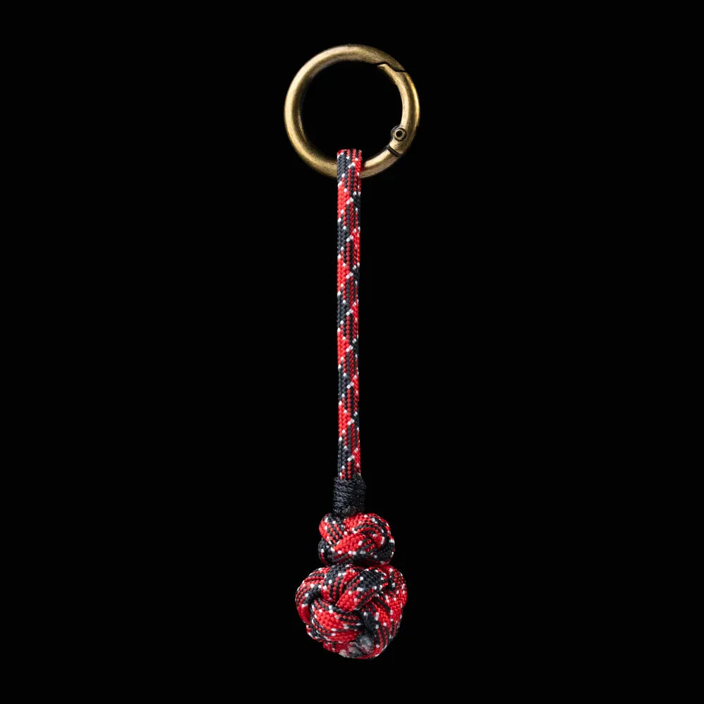 Gourd Version Brass Paracord Braided Keychain Deadpool Red