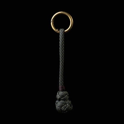 Gourd Version Brass Paracord Braided Keychain Military Shadow